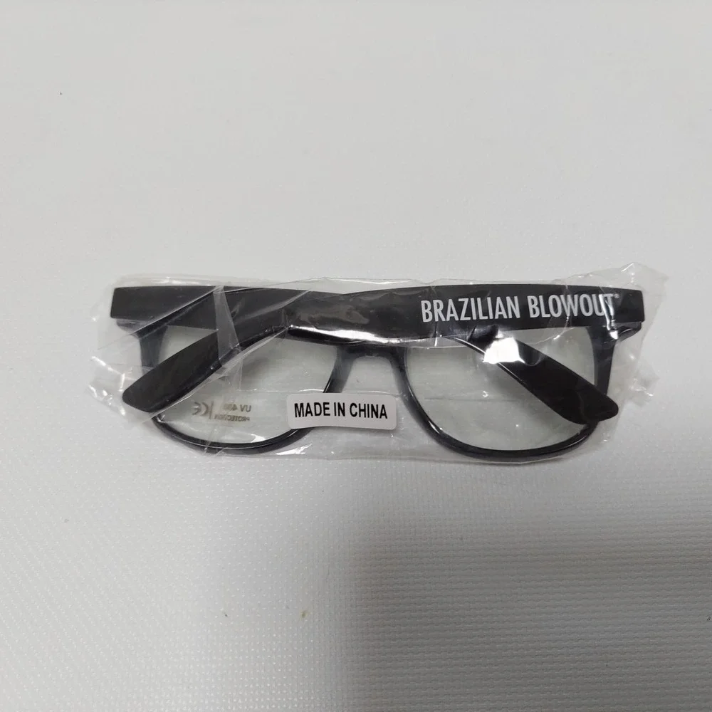 Brazilian Blowout Women Eyeglasses Protection OS Black Clear Lens Wayfarer Style